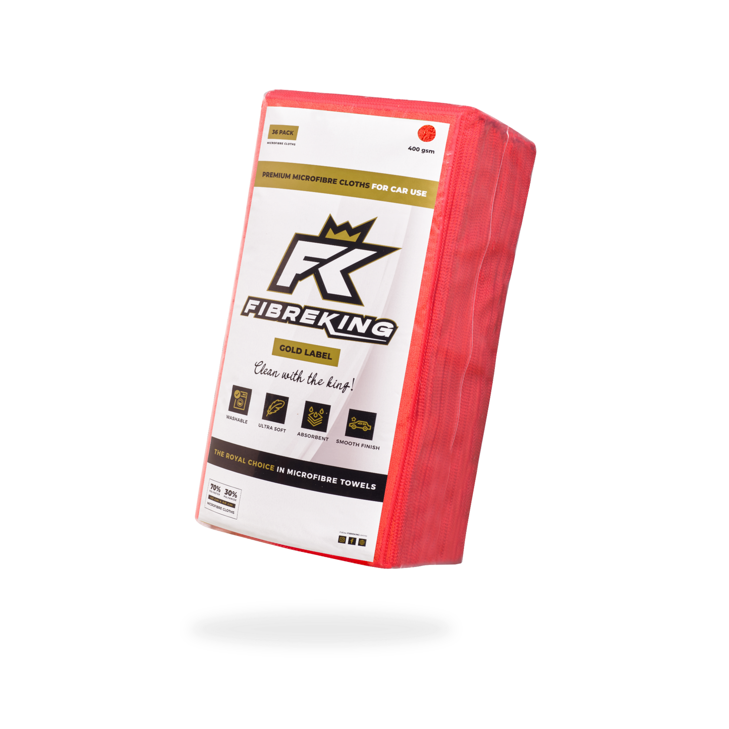 Gold label 400GSM microfibre cloths - 36 pack