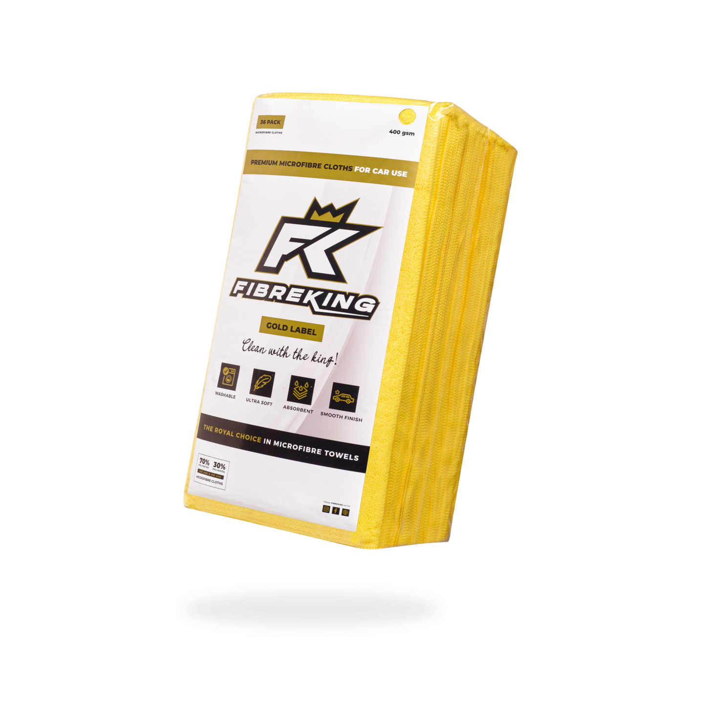 Gold label 400GSM microfibre cloths - 36 pack